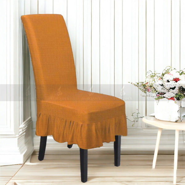 Frill Style Micro Mesh Chair Cover Copper Color Emporium store