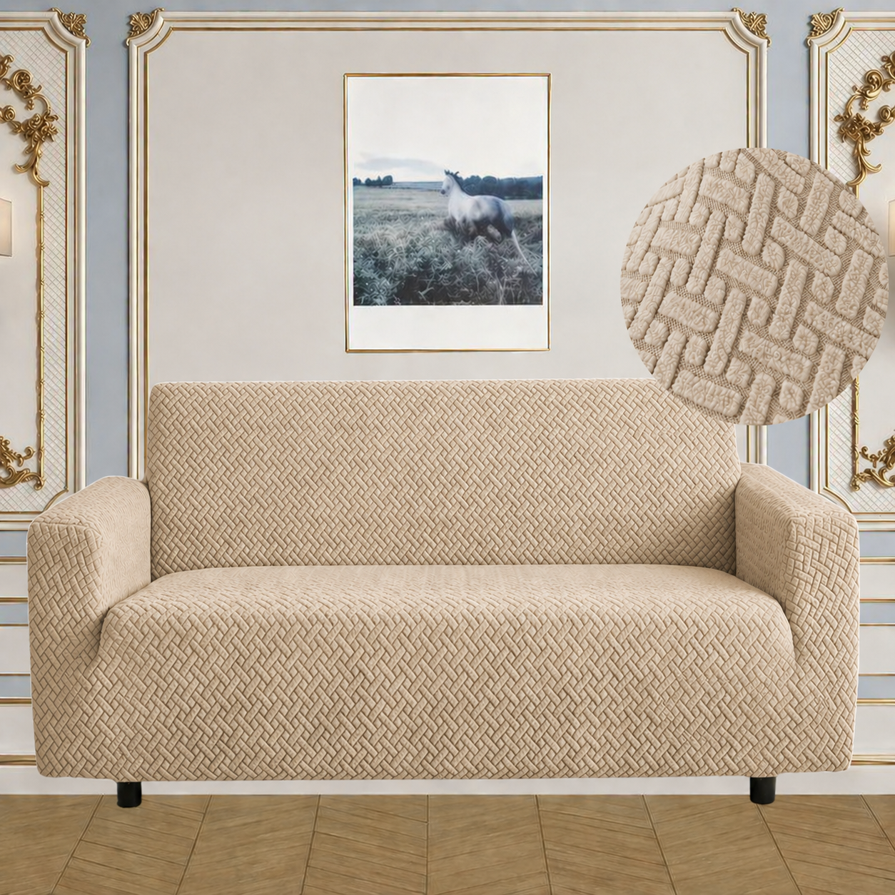 New Stripe Spendex Sofa Cover