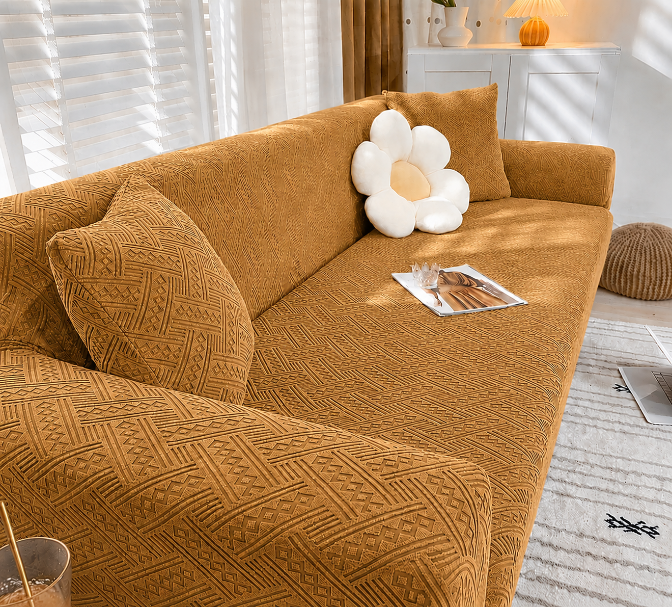 New Royal Wave Sofa Cover