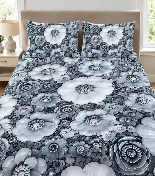 3D Printed Bedsheet with 2 Pillow Covers – 3-Piece Set | All Article