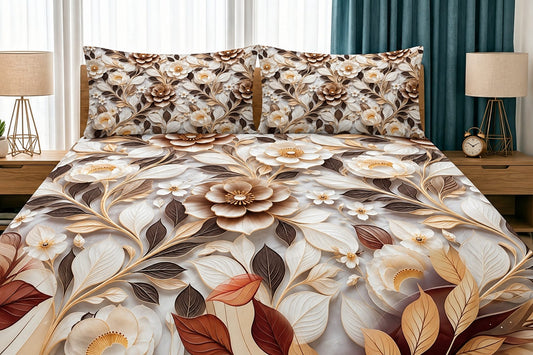 3D Printed Bedsheet with 2 Pillow Covers – 3-Piece Set | Article No. 19