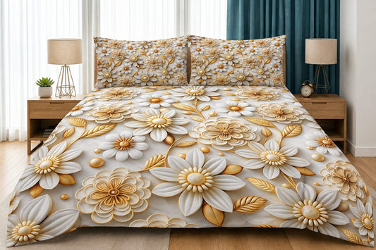 3D Printed Bedsheet with 2 Pillow Covers – 3-Piece Set | Article No. 21