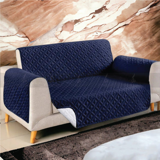 Ultrasonic Quilted Sofa Cover (Blue Color)