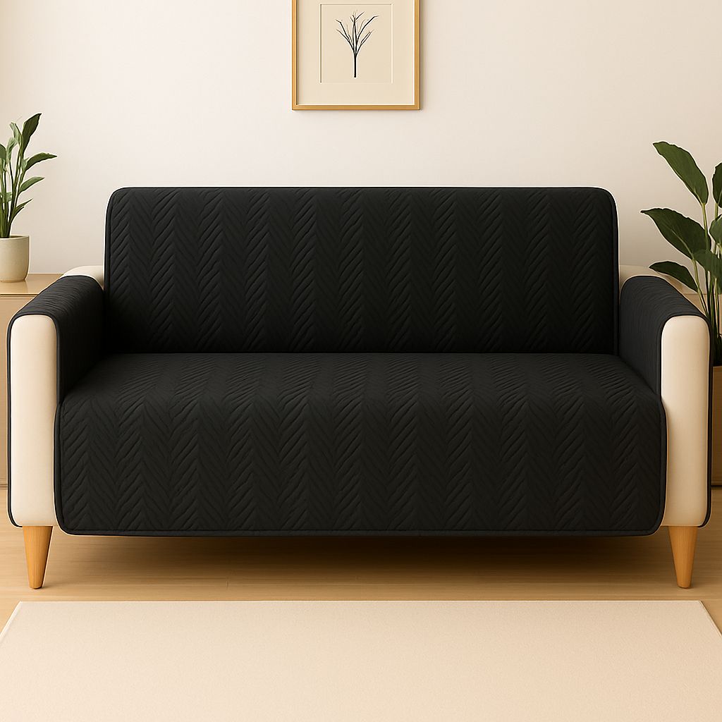WATERPROOF MAT SOFT SOFA COVER (BLACK COLOUR)