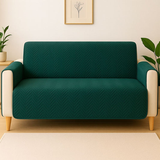 WATERPROOF MAT SOFT SOFA COVER (GREEN COLOUR)