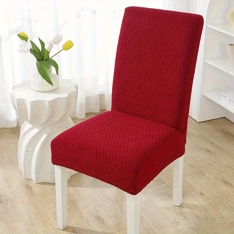 New Thickend Velvet Strip Design Dinning Chair Covers