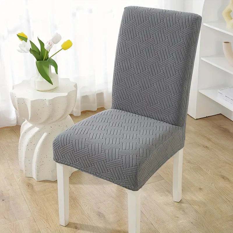 New Thickend Velvet Strip Design Dinning Chair Covers